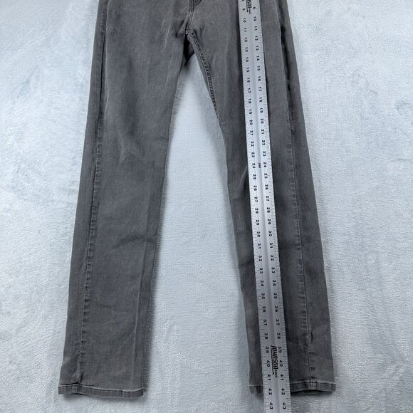 Paige Slim Straight Leg Jeans Mens Size 34 Mid Rise Charcoal Wash Denim Black - Picture 11 of 12